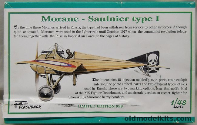 Flashback 1/48 Morane-Saulnier Type I, KLH8913 plastic model kit
